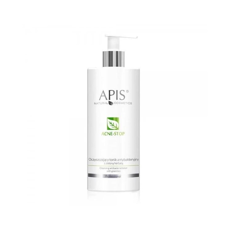 Apis Acne - Cleansing Stop Antibacterial tonic with green tea 500 ml