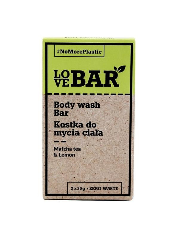 Love Bar Kostka do mycia ciała Matcha & Limonka 2x30 g