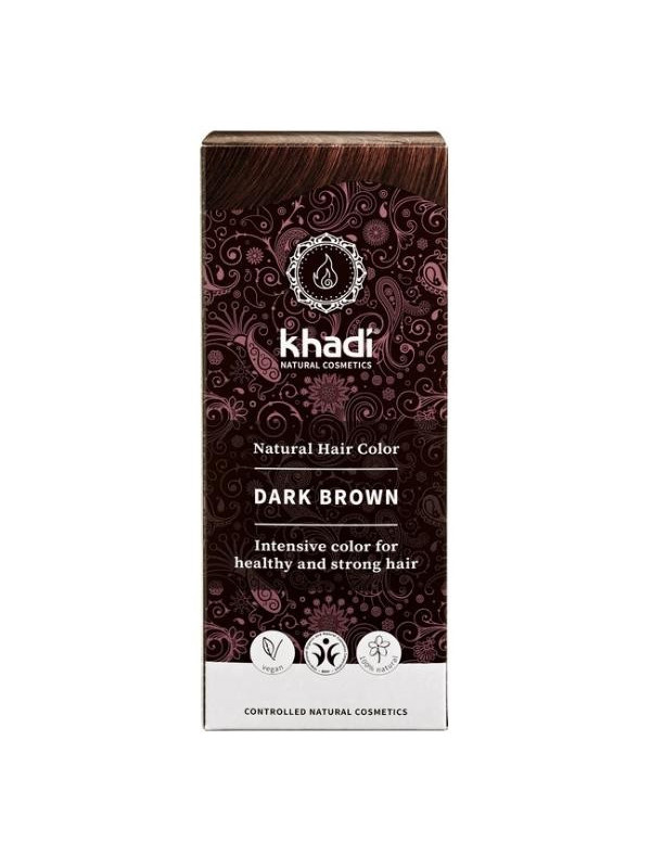 Khadi Natural Hair Colour Henna do włosów Ciemny Brąz 100 g