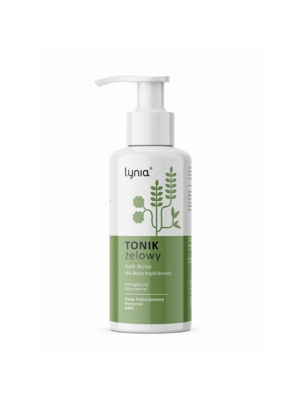 Lynia Anti-Acne Tonik żelowy z azelolglicyną dla skóry trądzikowej, tłustej i łojotokowej 150 ml