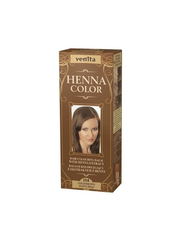 Venita Henna Color Balsam koloryzujący z ekstraktem z henny /114/ Złoty Brąz 75 ml