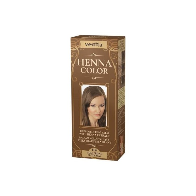 Бальзам Venita Henna Color Coloring з екстрактом хни /114/ Golden Brown 75 мл