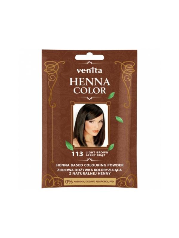 Venita Henna Color ziołowa Odżywka koloryzująca z naturalnej henny /113/ Jasny Brąz 25 g