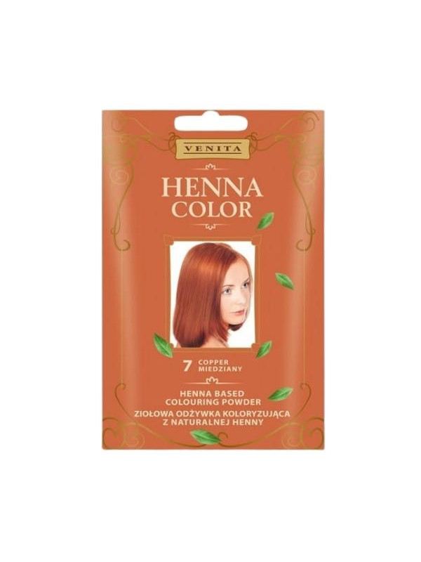 Venita Henna Color ziołowa Odżywka koloryzująca z naturalnej henny /7/ Miedziany 25 g