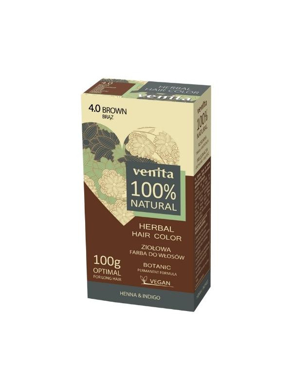 Venita Herbal Hair Color ziołowa Farba do włosów /4.0/ Brąz 100 g