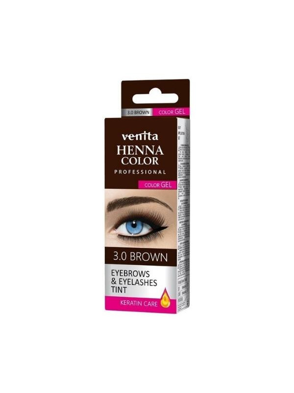 Venita Professional Henna Color Gel żelowa Farba do brwi i rzęs /3.0/ Brown 15 ml