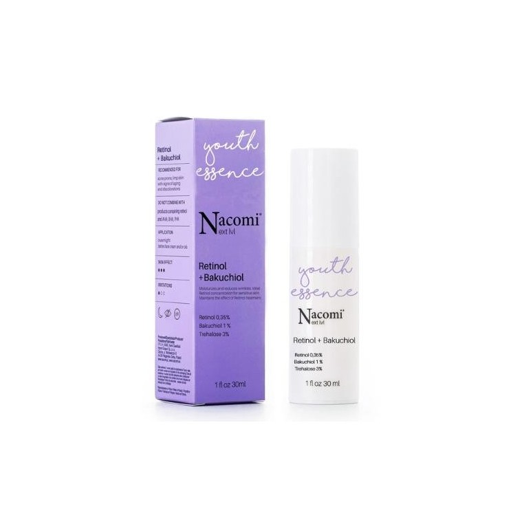 Nacomi Next Level Anti-Aging Face Serum with Retinol 0.35% + Bakuchiol 1% 30 ml