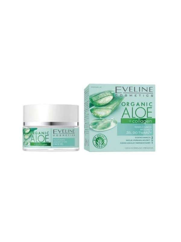 Eveline Organic Aloe nawilżająco-matujący Krem-żel do twarzy 50 ml