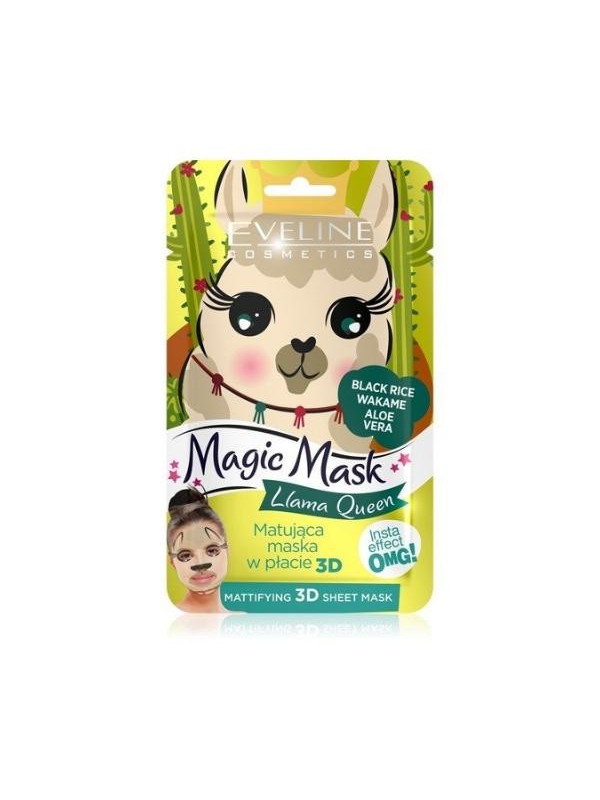 Eveline Magic Mask matująca Maska w płacie 3D Llama Queen 1 sztuka