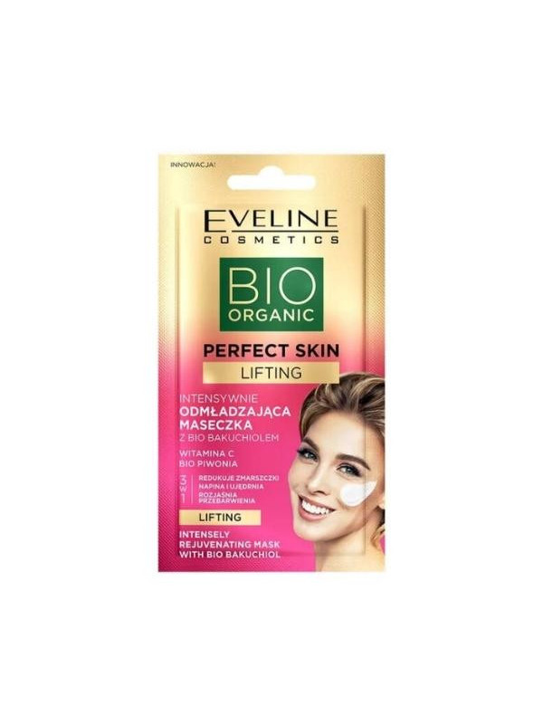 Eveline Bio Organic Perfect Skin intensywnie odmładzająca Maseczka do twarzy z Bio Bukachiolem 8 ml