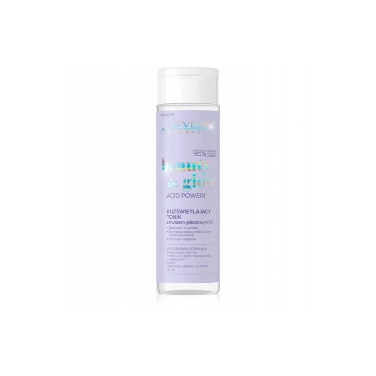 Eveline Beauty & Glow Acid Power ! Illuminating Toner with 5 % Glycolic Acid 200 ml