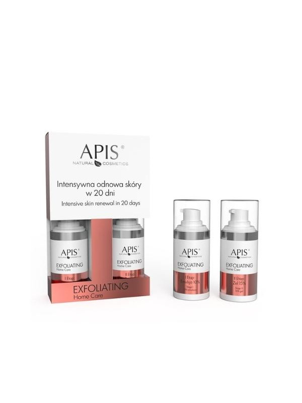 Apis Exfoliating Home Care Zestaw Intensywna odnowa skóry w 20 dni 2x15 ml