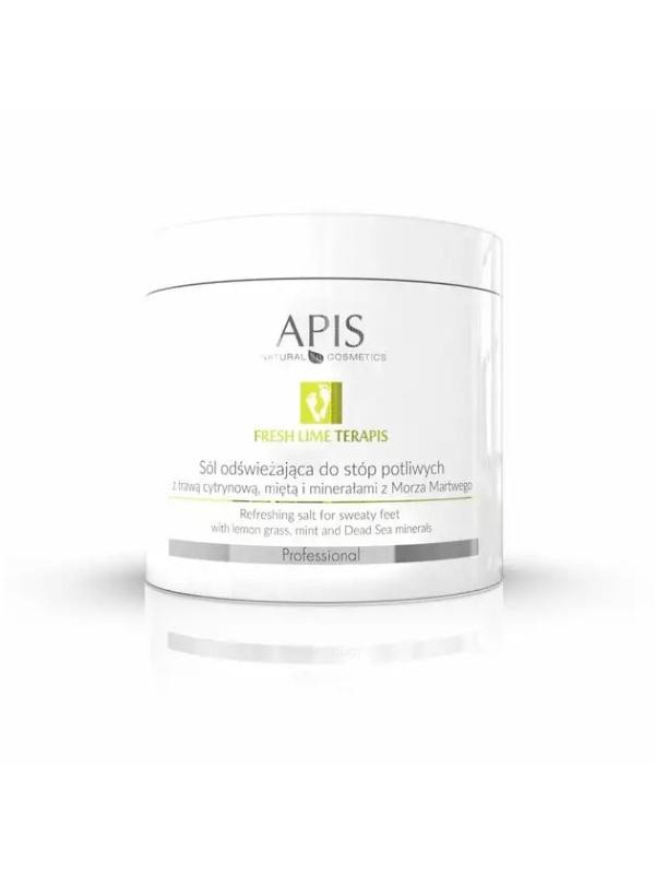 Apis Fresh Lime Terapis Sól odświeżająca do stóp potliwych z trawą cytrynową, miętą i minerałami z Morza Martwego 650 g