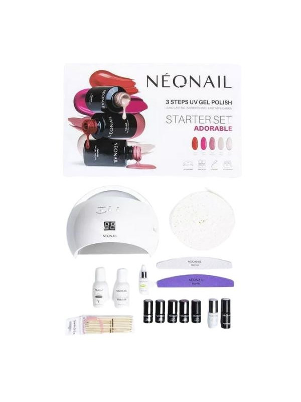 NeoNail STARTER SET ADORABLE zestaw do wykonania manicure hybrydowego