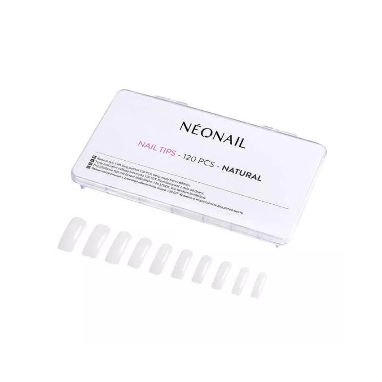NeoNail Natural tips with a long pocket 120 pieces