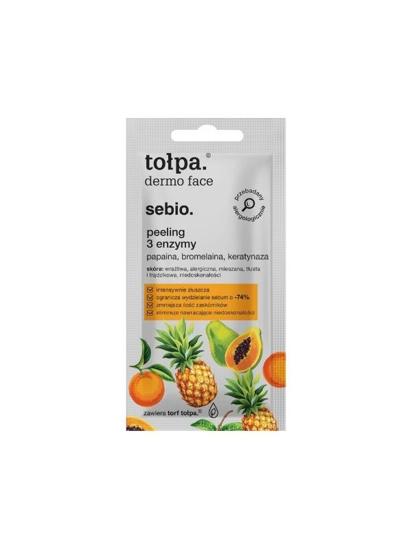 Tołpa Dermo Face Sebio. Peeling 3 enzymy 8 ml