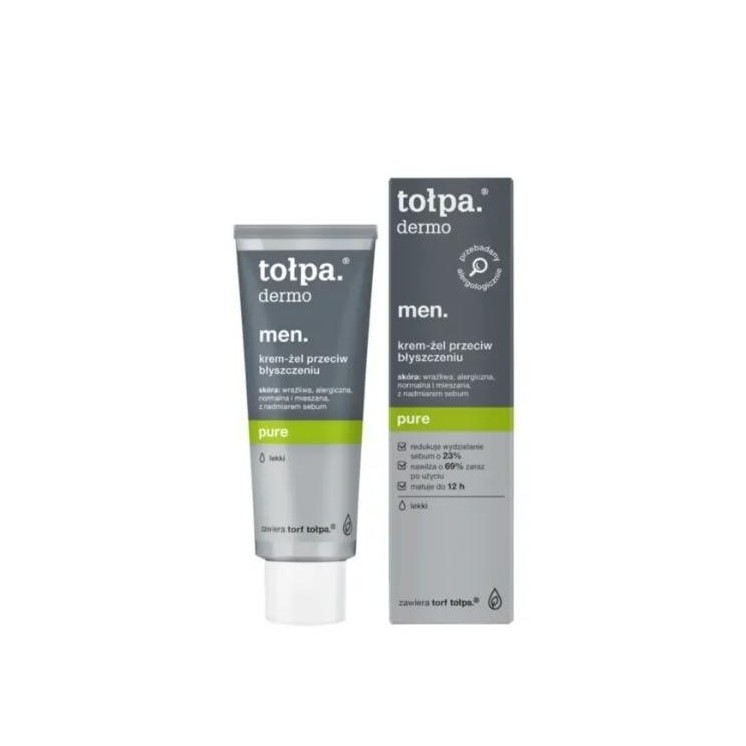 Tołpa Dermo Men . Face cream-gel against shine mattifies and moisturizes