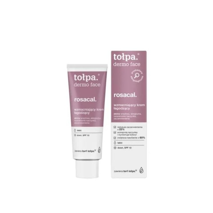 Tołpa Dermo Rosacal. Заспокійливий денний крем для обличчя SPF10