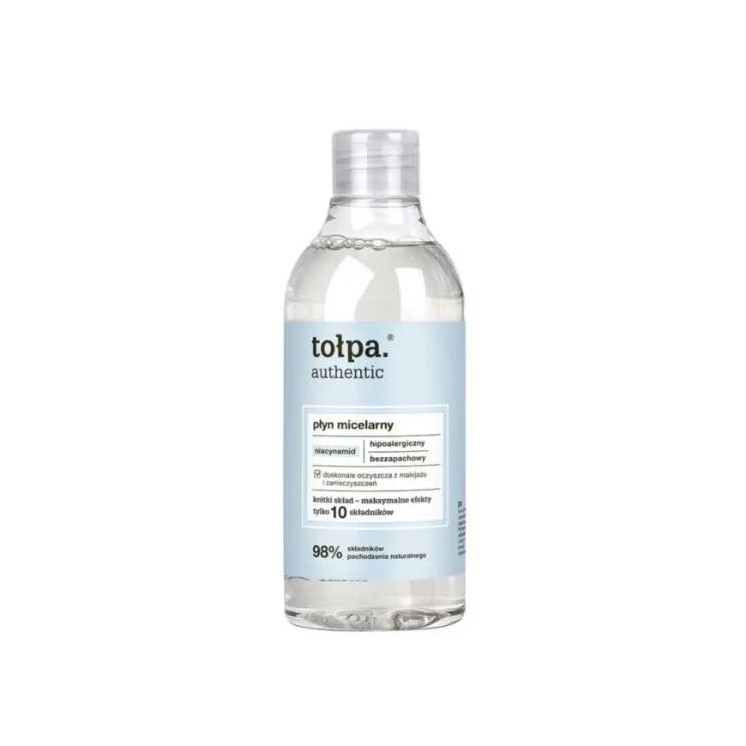 Міцелярна рідина для обличчя Tołpa Authentic ідеально очищає