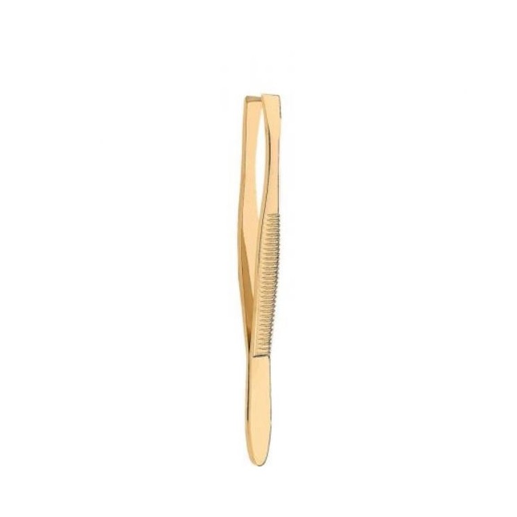 Donegal Cosmetic tweezers straight gold 1 piece