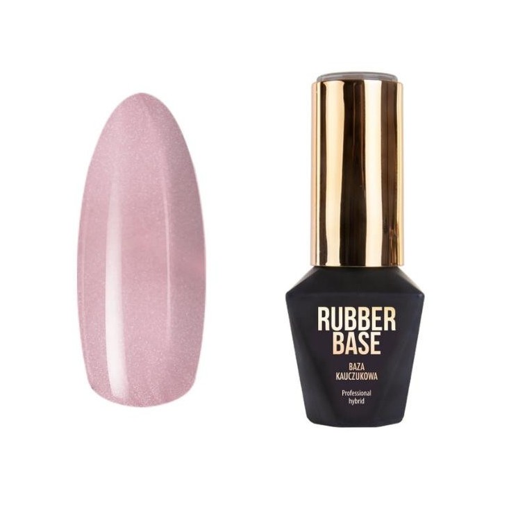 MollyLac Rubber Base Pixy Pink Rubber Base для гібридних лаків