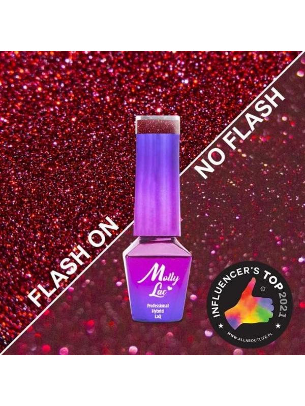 MollyLac /605/ Duo Flashing Lights Lakier Hybrydowy Deep Desire 5 ml