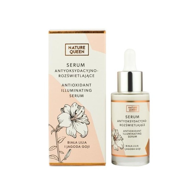 Nature Queen Serum antyoksydacyjno-rozświetlające Biała Lilia i Jagoda Goji 30 ml