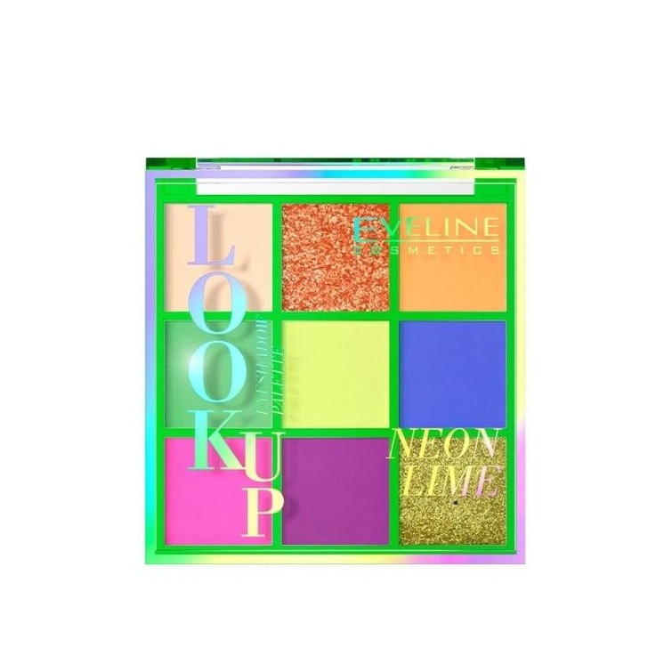 Eveline Eyeshadow Palette of 9 Neon Lime colors