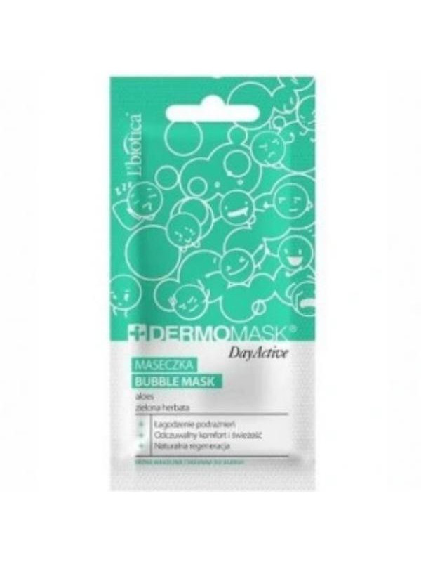 L'biotica Dermomask Maseczka Bubble Mask Aloes & Zielona Herbata 10 ml