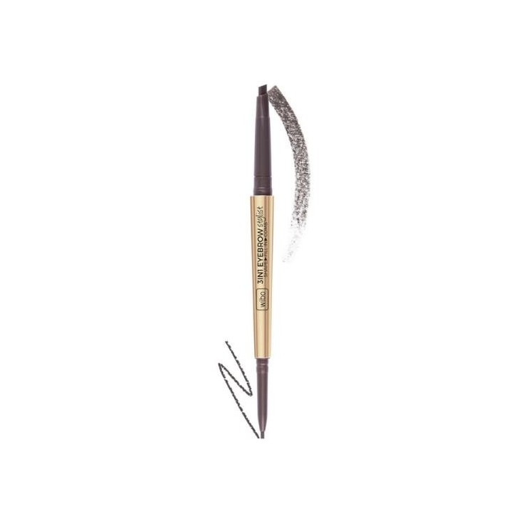Олівець для брів Wibo 3 IN 1 EYEBROW STYLIST /2/ Dark Brown