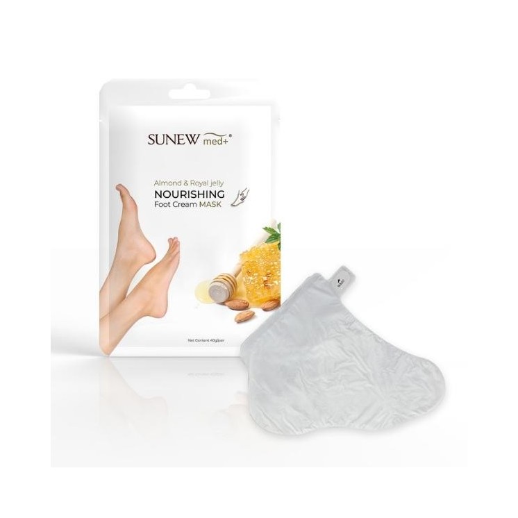 Sunew Med+ intensively regenerating Sweet Almond and Royal Jelly foot mask