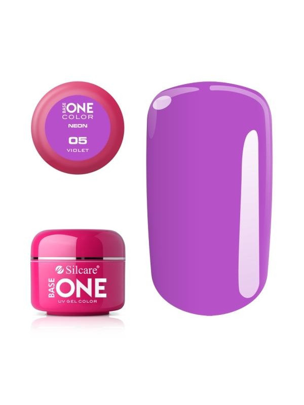 Silcare Base One Color Żel UV /05/ Neon Violet 5 g