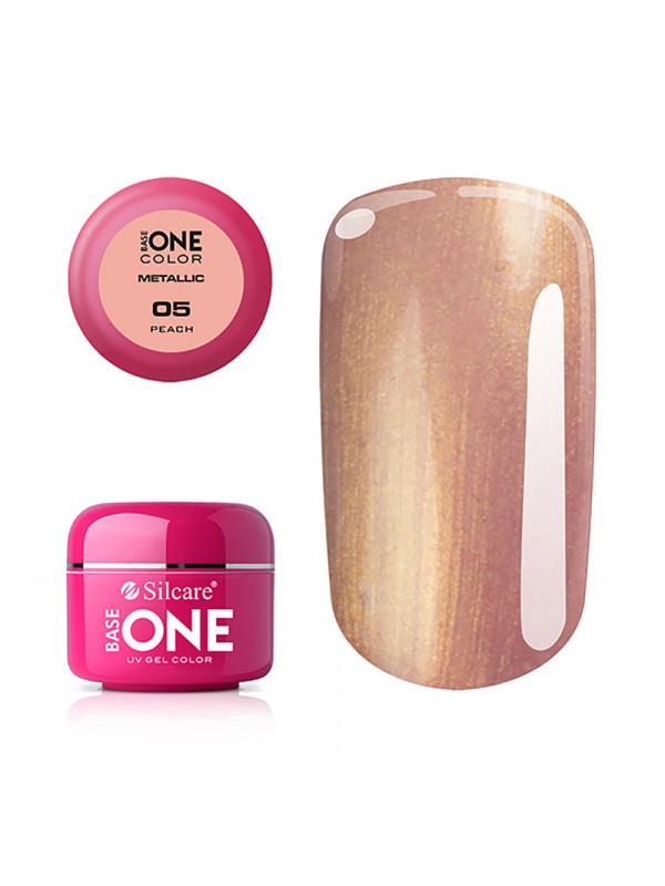 Silcare Base One Color Żel UV /05/ One Metallic Peach 5 g