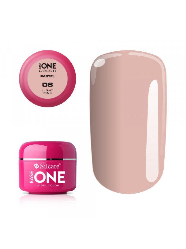 Silcare Base One Color Żel UV /08/ Pastel Light Pink 5 g