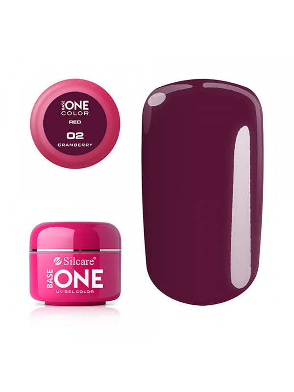 Silcare Base One Color Żel UV /02/ Red Candy Cranberry 5 g