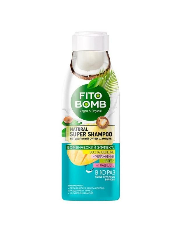 Fito Bomb Szampon do włosów odbudowujący Kokos i Mango 250 ml