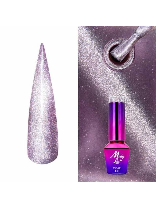 MollyLac /448/ Womanity Cat Eye Lakier Hybrydowy Steel 5 ml