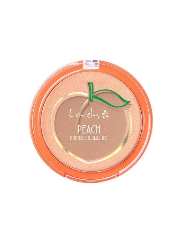 Lovely Peach Duo Bronzer i Rozświetlacz do konturowania twarzy 7 g