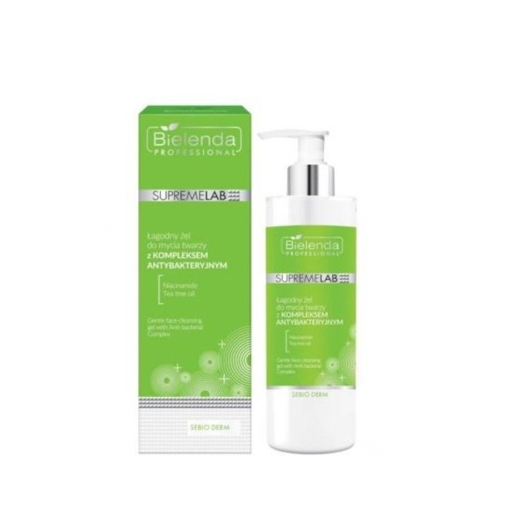 Bielenda Professional SUPREMELAB Sebio Derm Ніжний гель для вмивання обличчя з антибактеріальним комплексом
