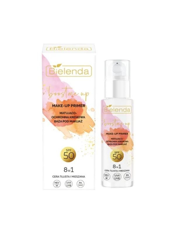 Bielenda Boost Me Up matująco-ochronna kremowa Baza pod makijaż SPF50