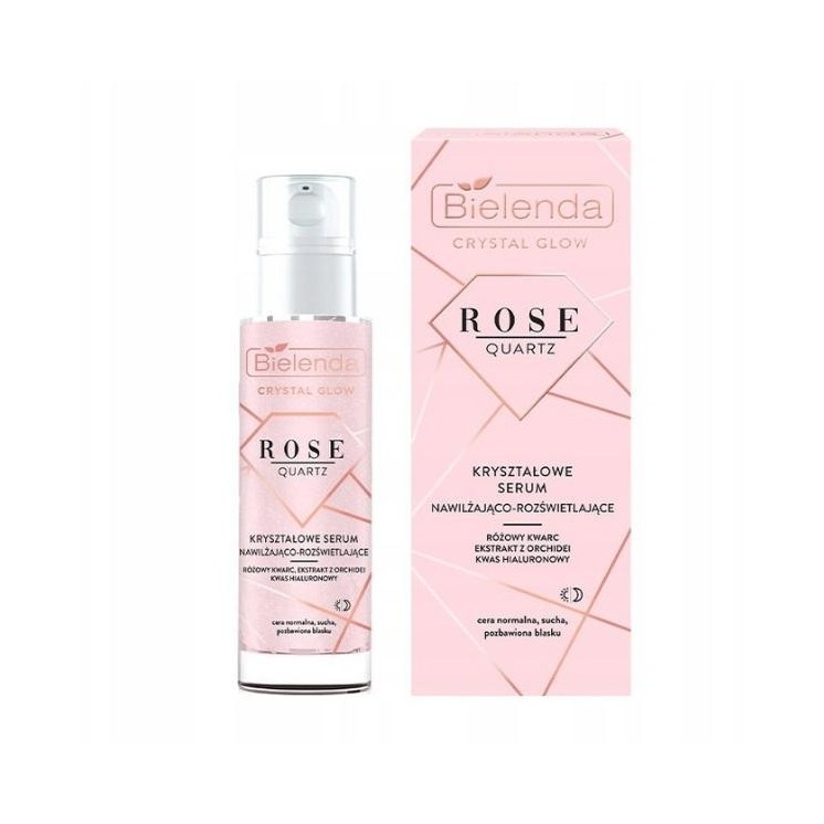 Зволожуюча та освітлююча Serum Bielenda Crystal Glow Rose Quartz crystal