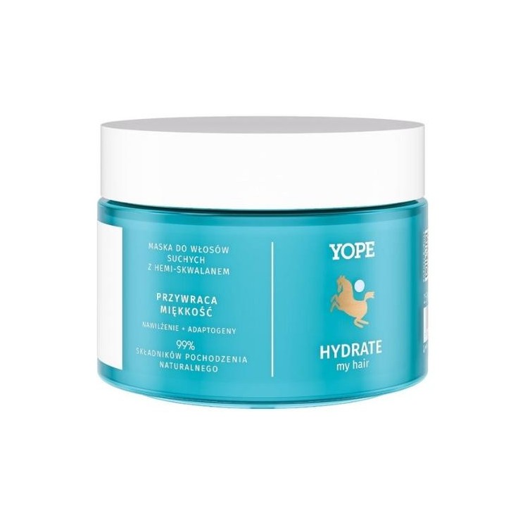 YOPE Hydrate My Hair Mask for dry hair with Hemi-squalane
