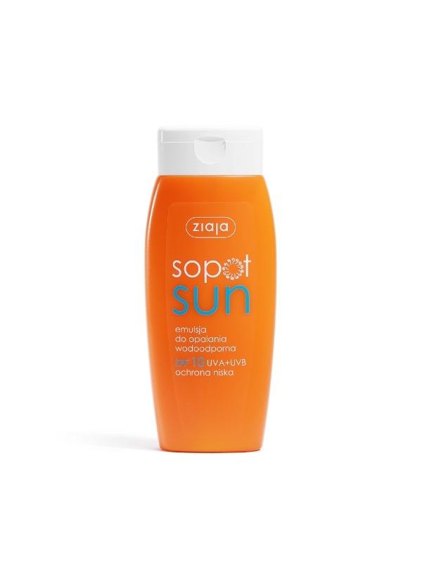 Ziaja Sun Emulsja do opalania wodoodporna SPF10 UVA + UVB ochrona niska 150 ml