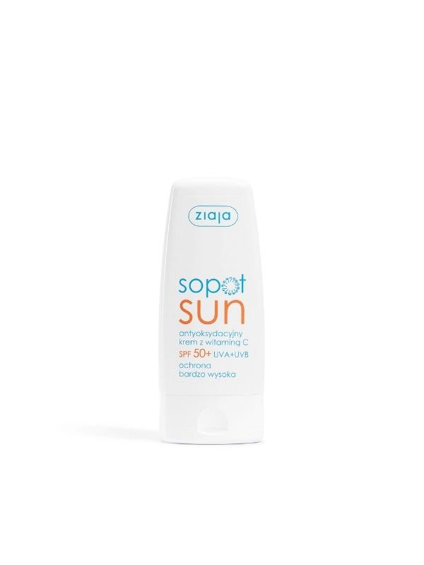 Ziaja Sun antyoksydacyjny Krem do twarzy z witaminą C SPF50+ UVA + UVB ochrona bardzo wysoka 50 ml