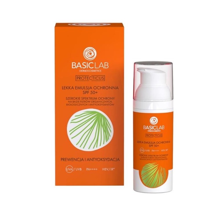 BasicLab Protecticus light Protective emulsion SPF50 + prevention and antioxidant 50 ml