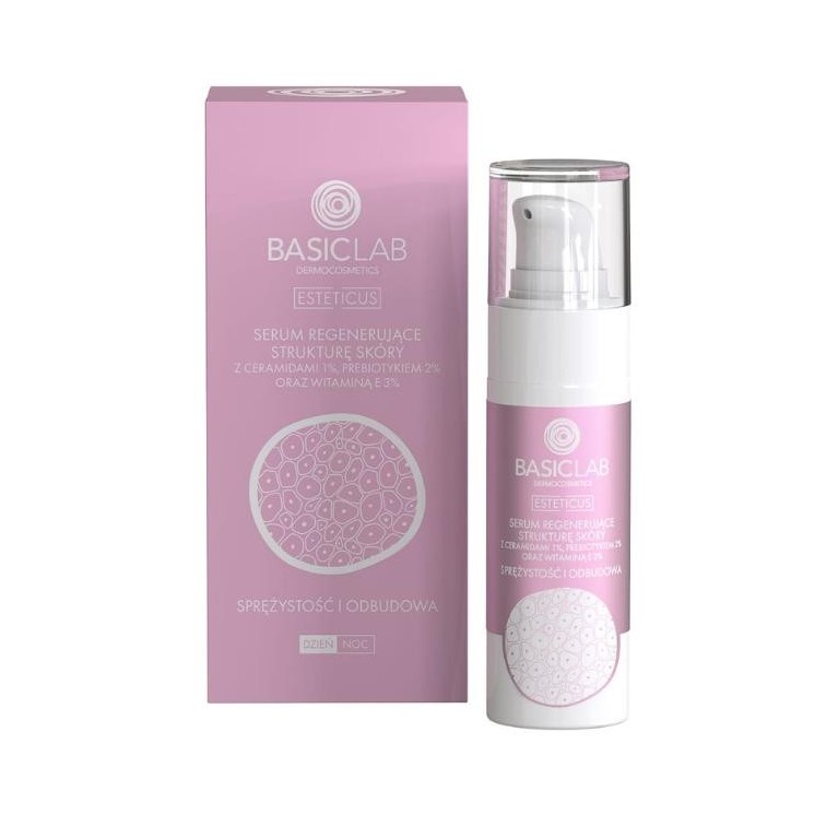 BasicLab Esteticus Skin Structure Regenerating Serum with Ceramides 1% elasticity and restoration 30 ml