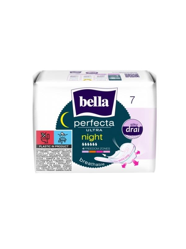 Bella Perfecta Ultra Night Podpaski Silky Drai 7 sztuk