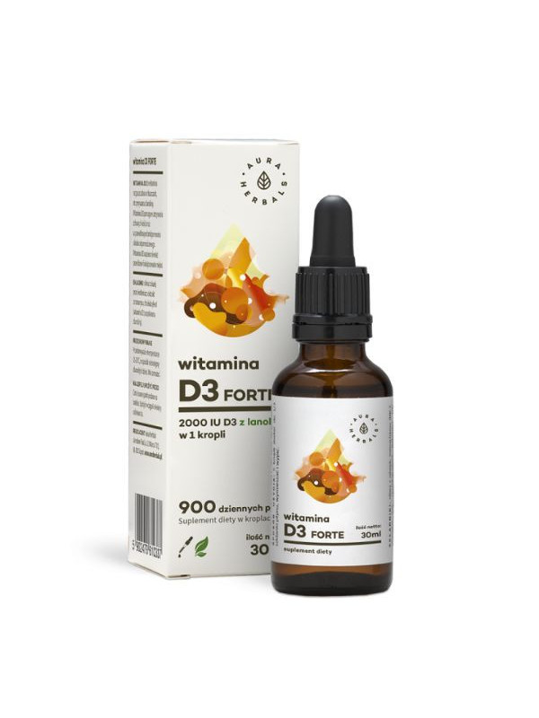 Aura Herbals Witamina D3 Forte w kroplach 30 ml