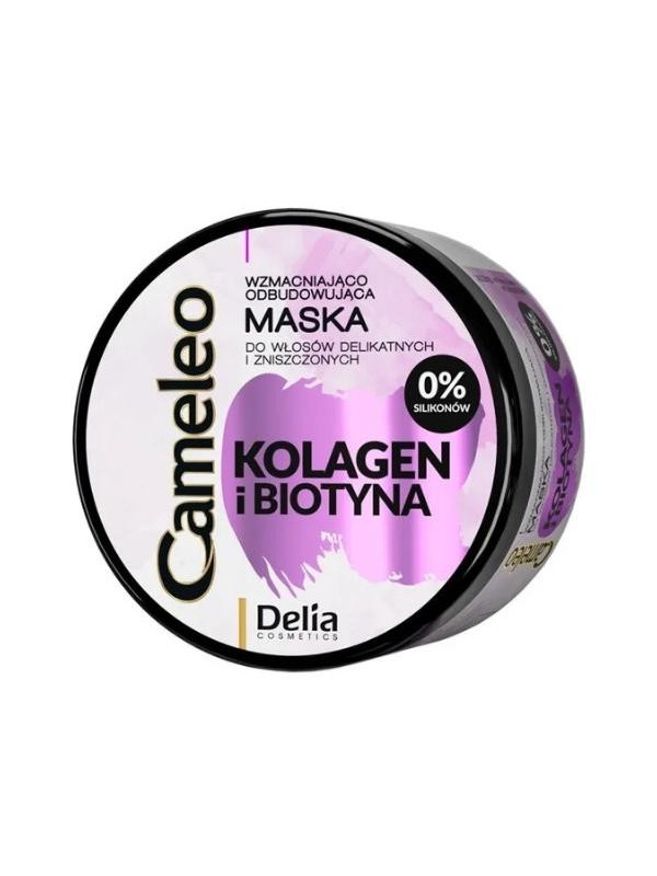 Delia Cameleo Kolagen i Biotyna wzmacniająco-odbudowująca Maska do włosów delikatnych i zniszczonych 200 ml