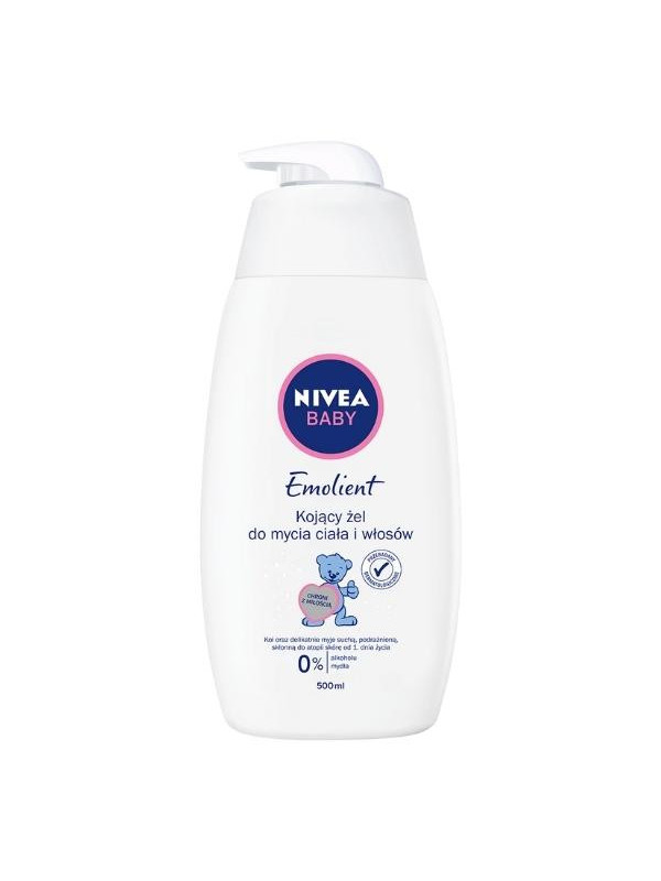 Nivea Baby Emolient Kojący Żel do mycia ciała i włosów 500 ml